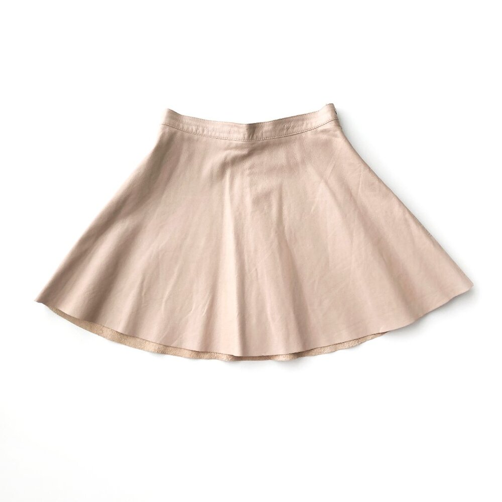 American Apparel Leather Lambskin Mini Skirt